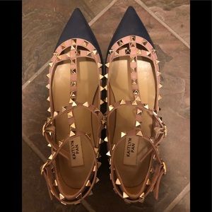 Kaitlyn pan stud ankle strap flat Sz 9
